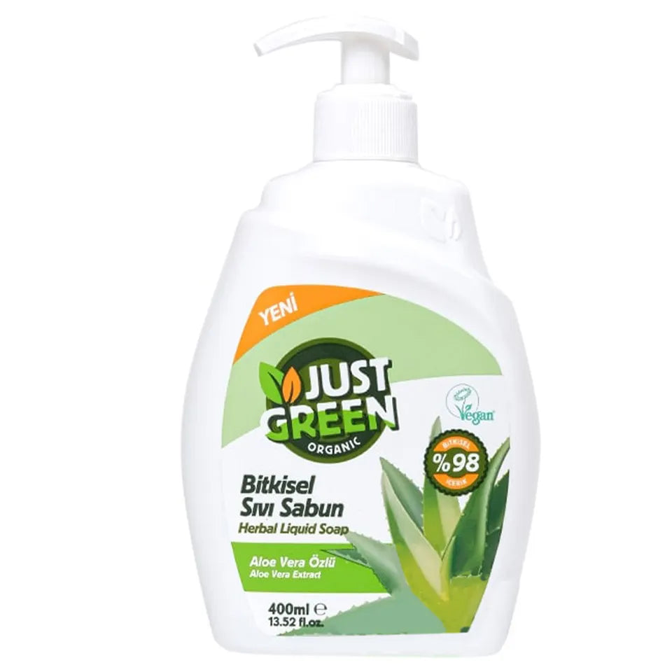 Just Green Organic Herbal Liquid Hand Soap 400 ML - Aloe Vera
