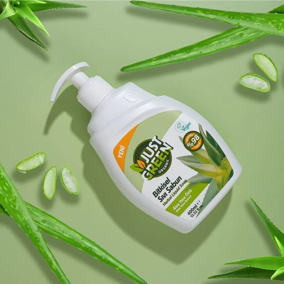 Just Green Organic Herbal Liquid Hand Soap 400 ML - Aloe Vera
