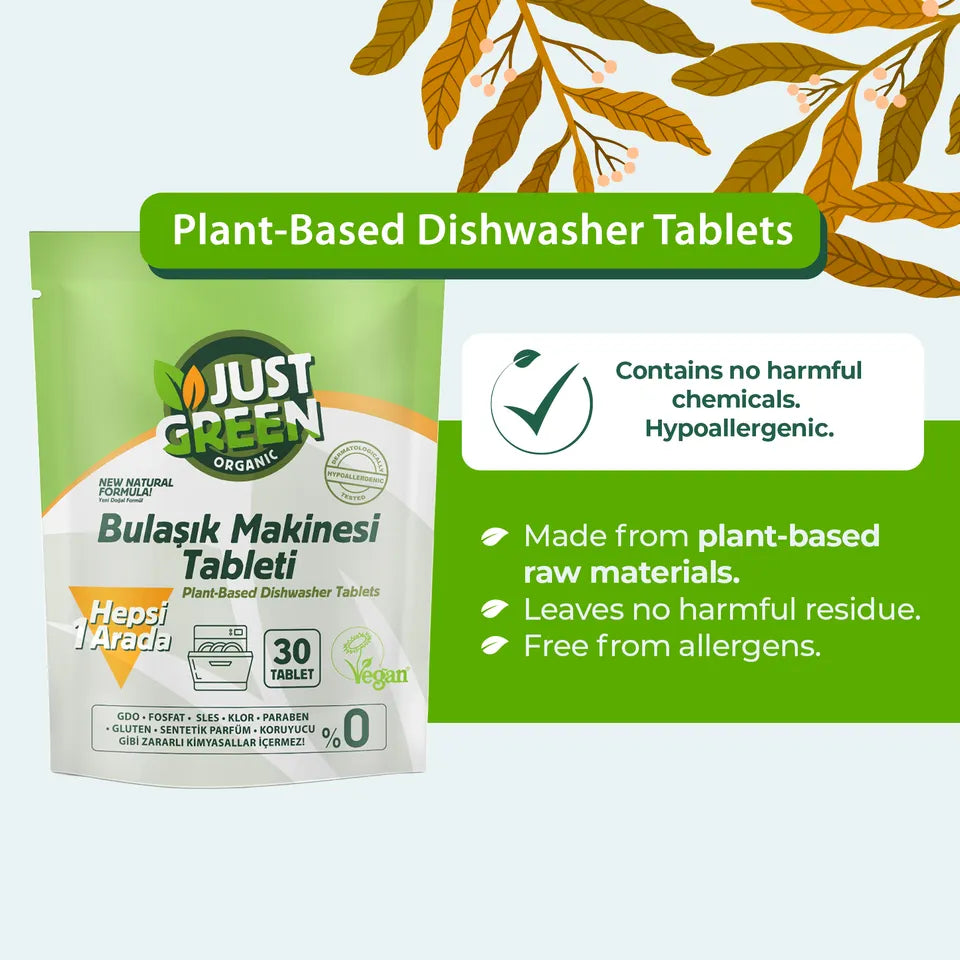 Just Green Organic Dishwasher Tablet 480gm