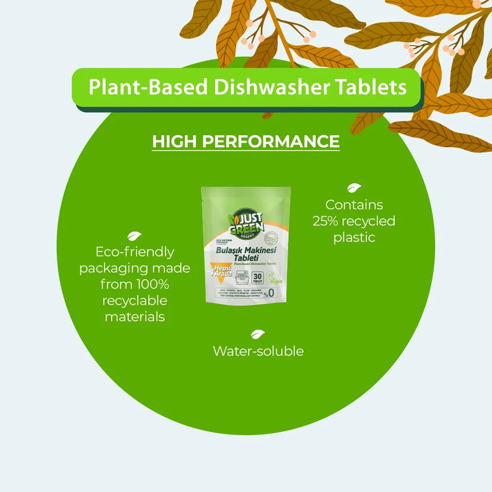 Just Green Organic Dishwasher Tablet 480gm