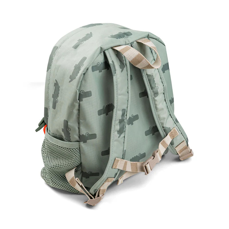 Done By Deer Kids Backpack Croco Green
