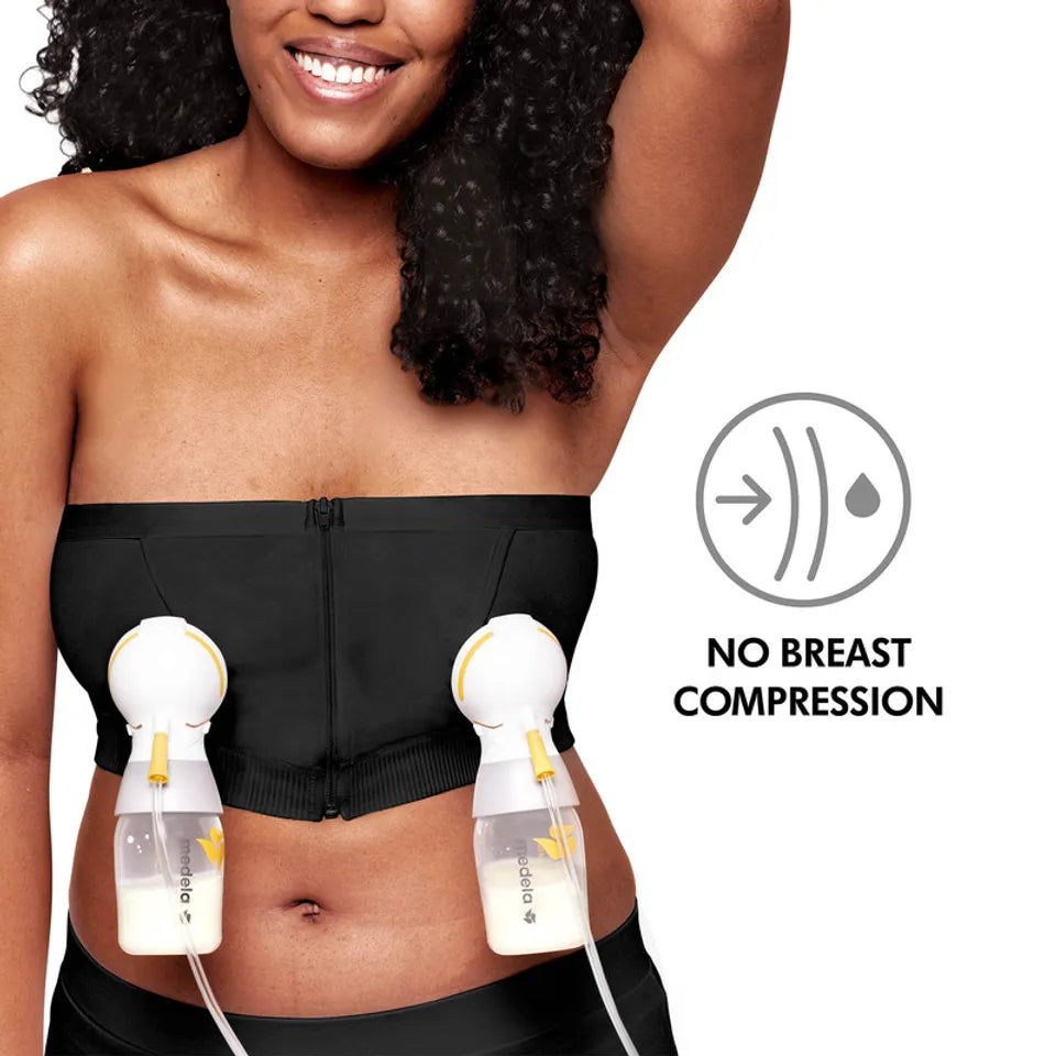 Medela Easy Expression Hands Free Pumping Bra - Black