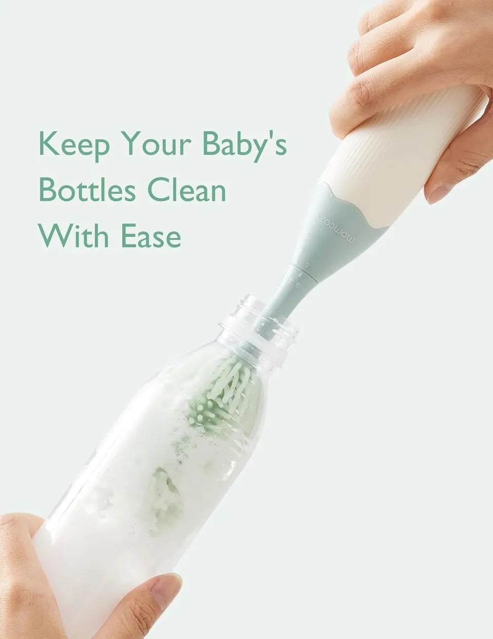 Momcozy Push-Press Design Bottle Brush Kit-Classic Style - Green