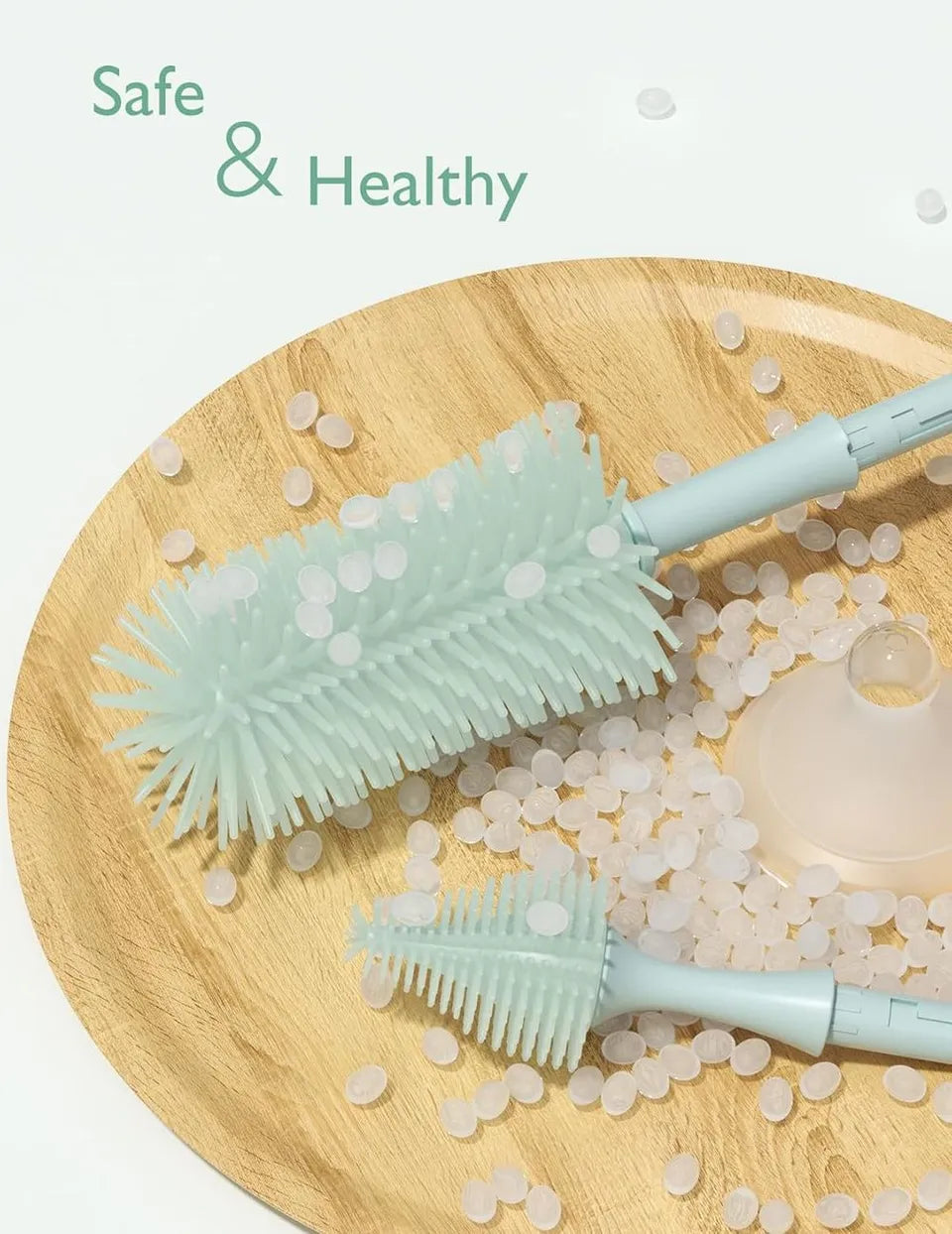 Momcozy Push-Press Design Bottle Brush Kit-Classic Style - Green