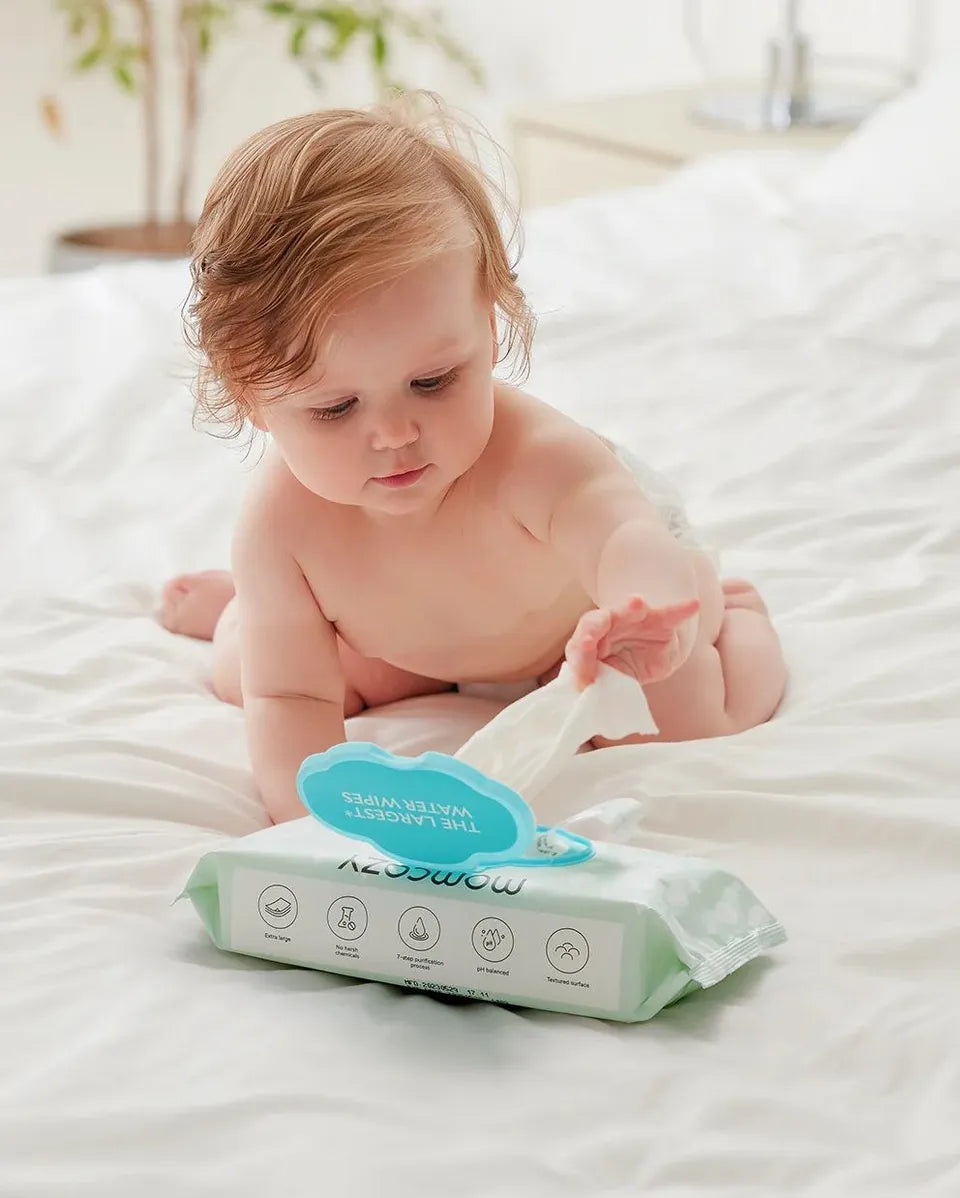Momcozy Water Wipes-Extra Large Size Design - 720 Count (12 packs)