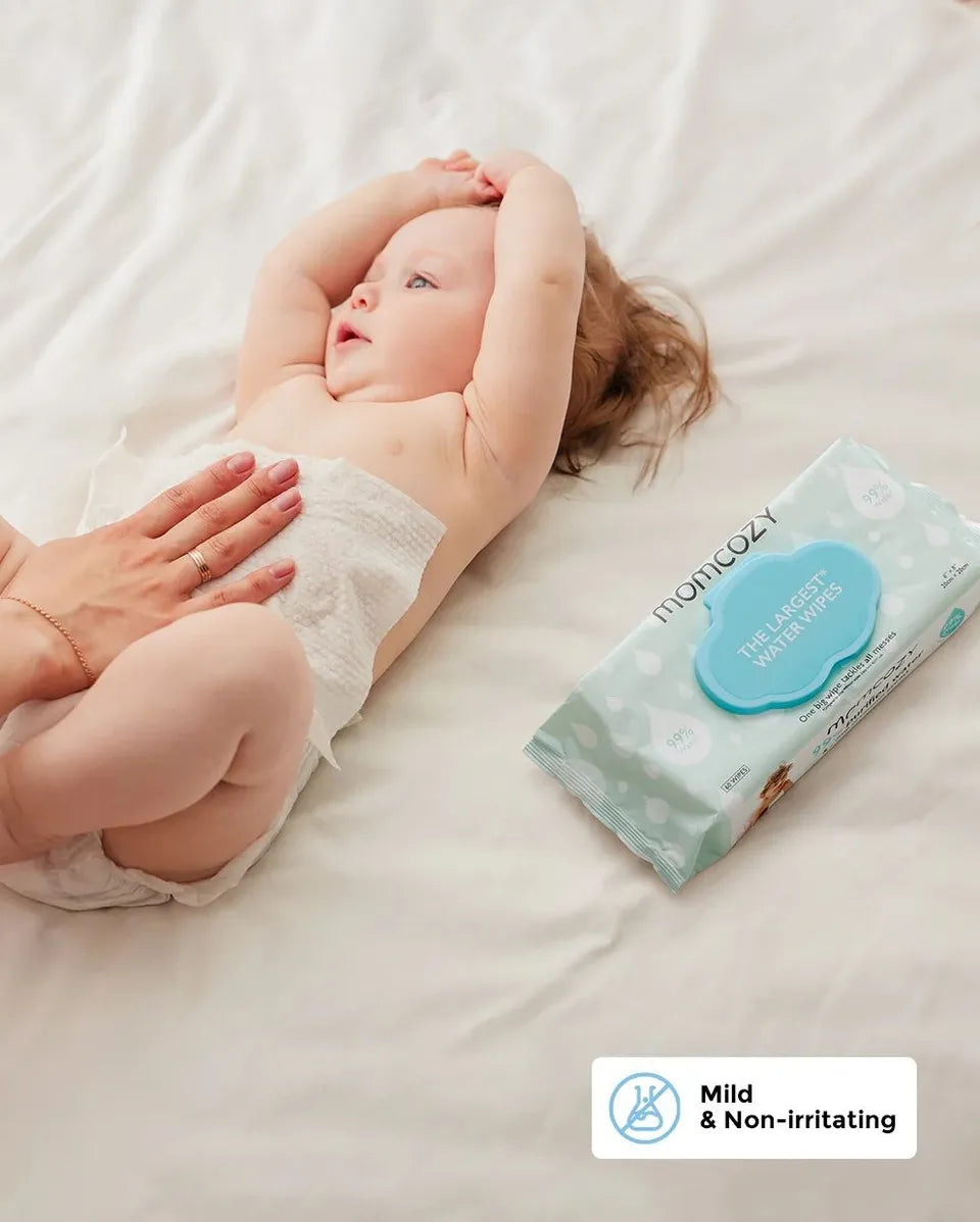 Momcozy Water Wipes-Extra Large Size Design - 720 Count (12 packs)