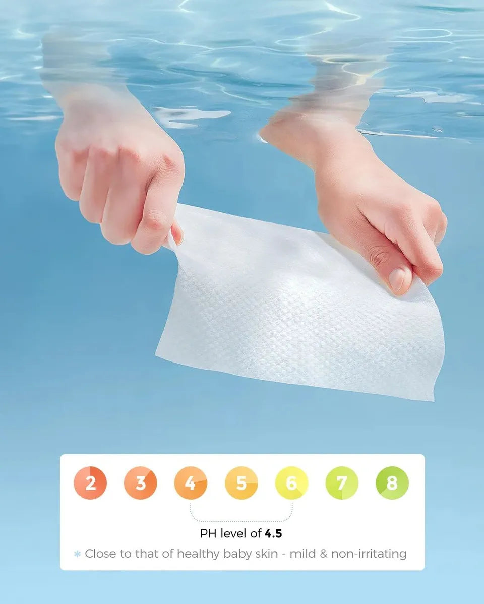Momcozy Water Wipes-Extra Large Size Design - 720 Count (12 packs)