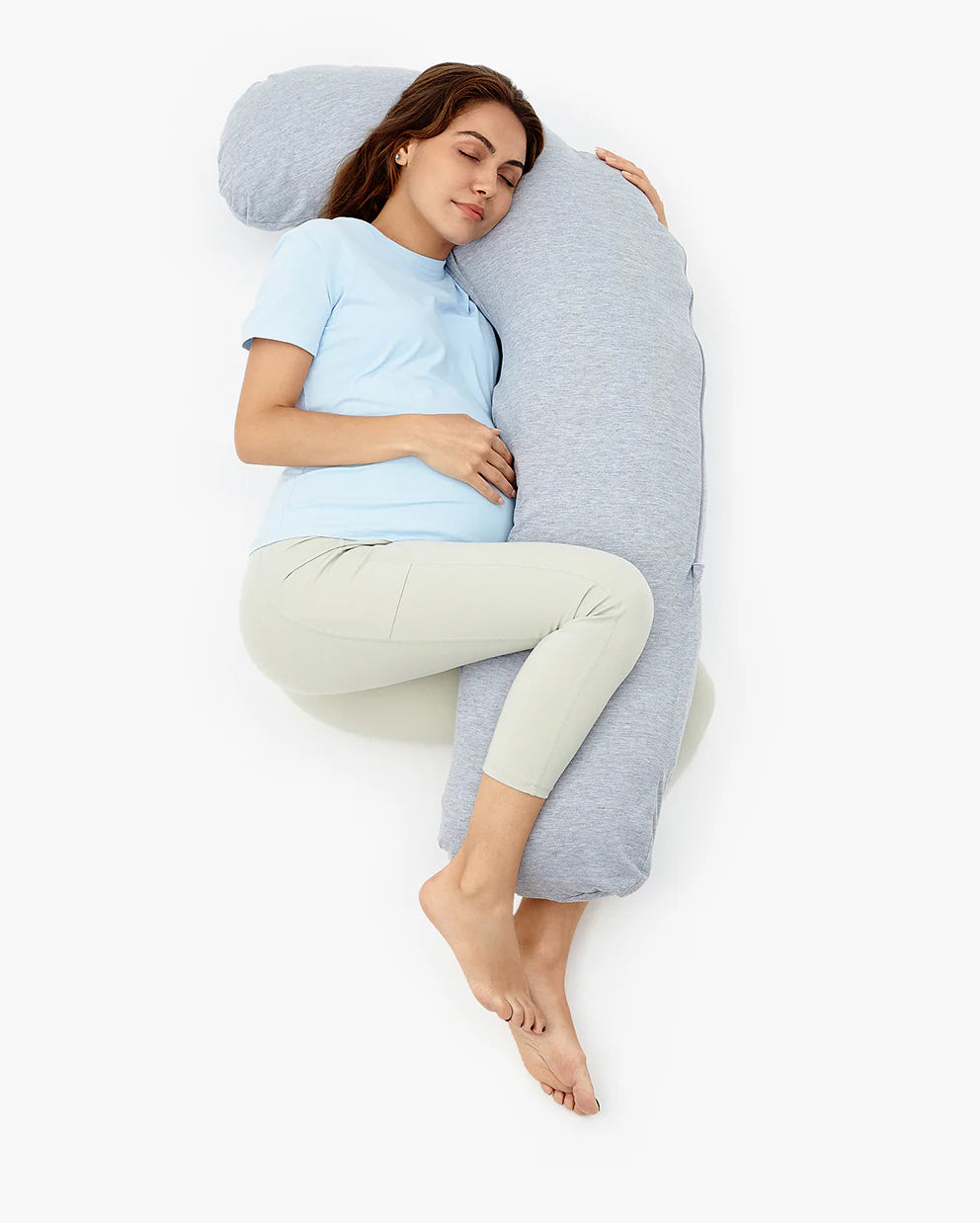 Momcozy J Shaped Maternity Body Pillow