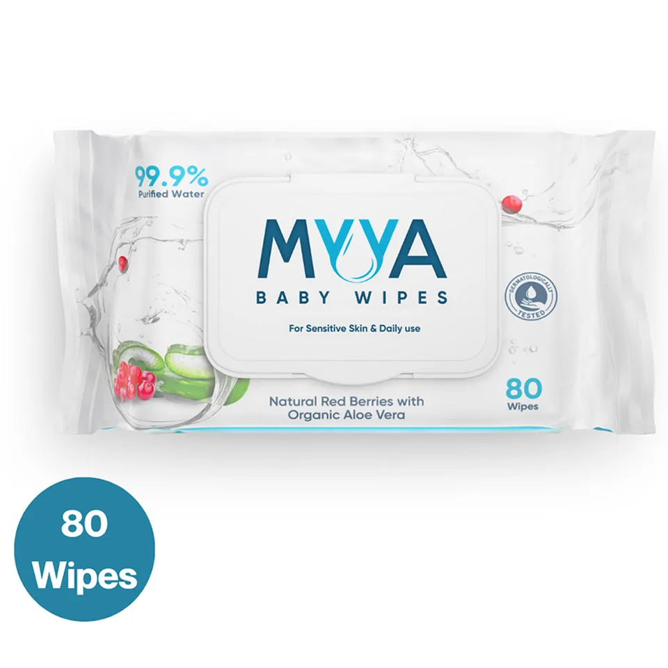 Myya Baby Wipes Single Pack - 80 wipes