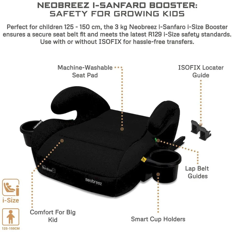 Neobreez i-Sanfaro Isofix Backless Booster i-Size Car Seat