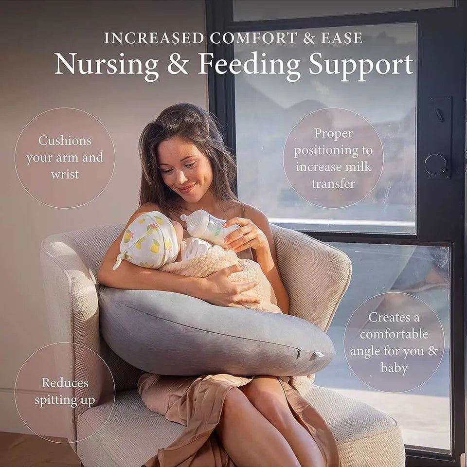 Pharmedoc My Little Bean Nursing Pillow - Dark Grey Cooling Fabric