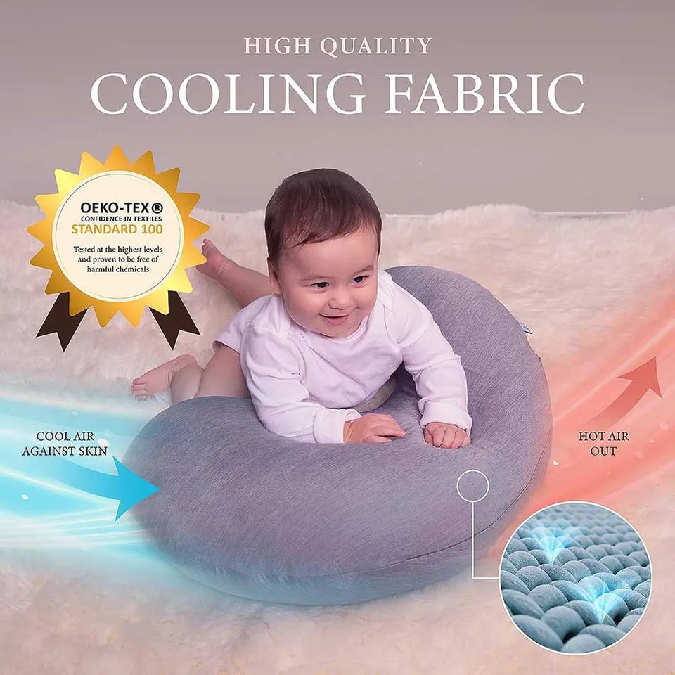 Pharmedoc My Little Bean Nursing Pillow - Dark Grey Cooling Fabric