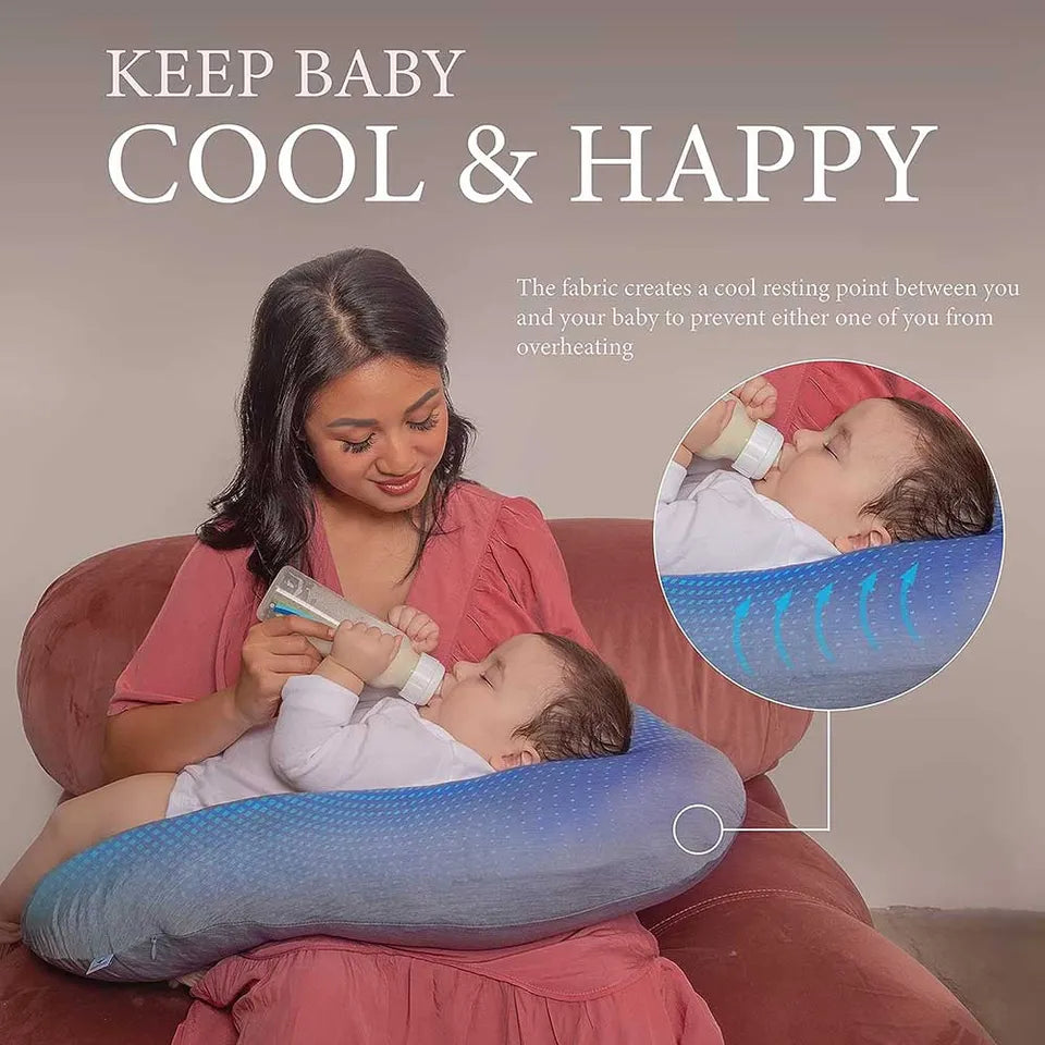 Pharmedoc My Little Bean Nursing Pillow - Dark Grey Cooling Fabric