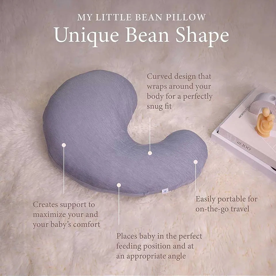 Pharmedoc My Little Bean Nursing Pillow - Dark Grey Cooling Fabric