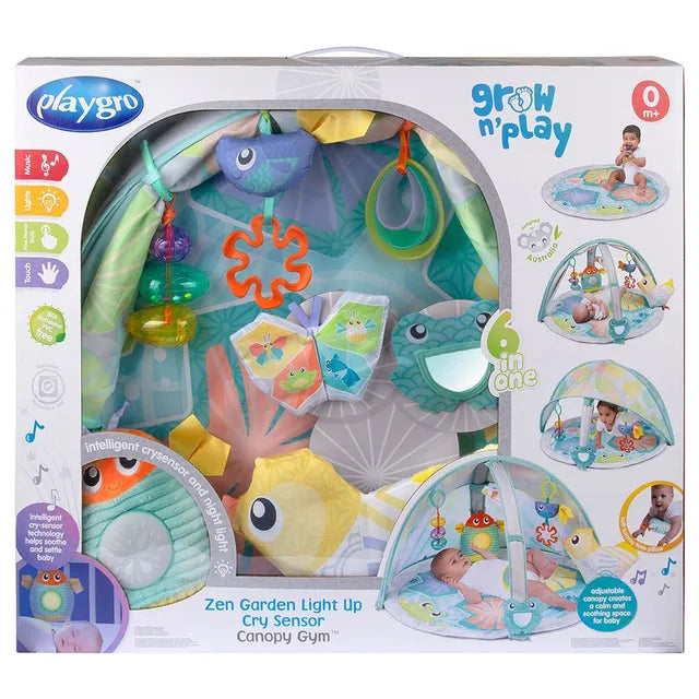 Playgro Zen Garden Light Up Cry Sensor Canopy Play Gym