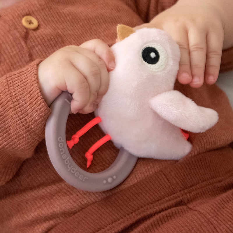 Done By Deer Sensory Rattle w/ Teether Birdie