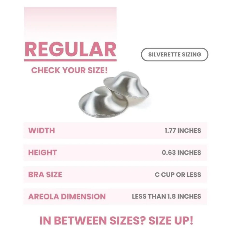 Silverette Silver Nursing Cups - Regular
