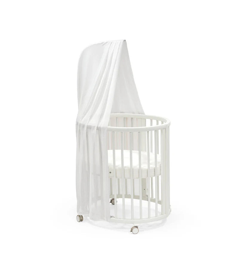 Stokke Sleepi Mini Natural & Mattress & Sheet White Bundle
