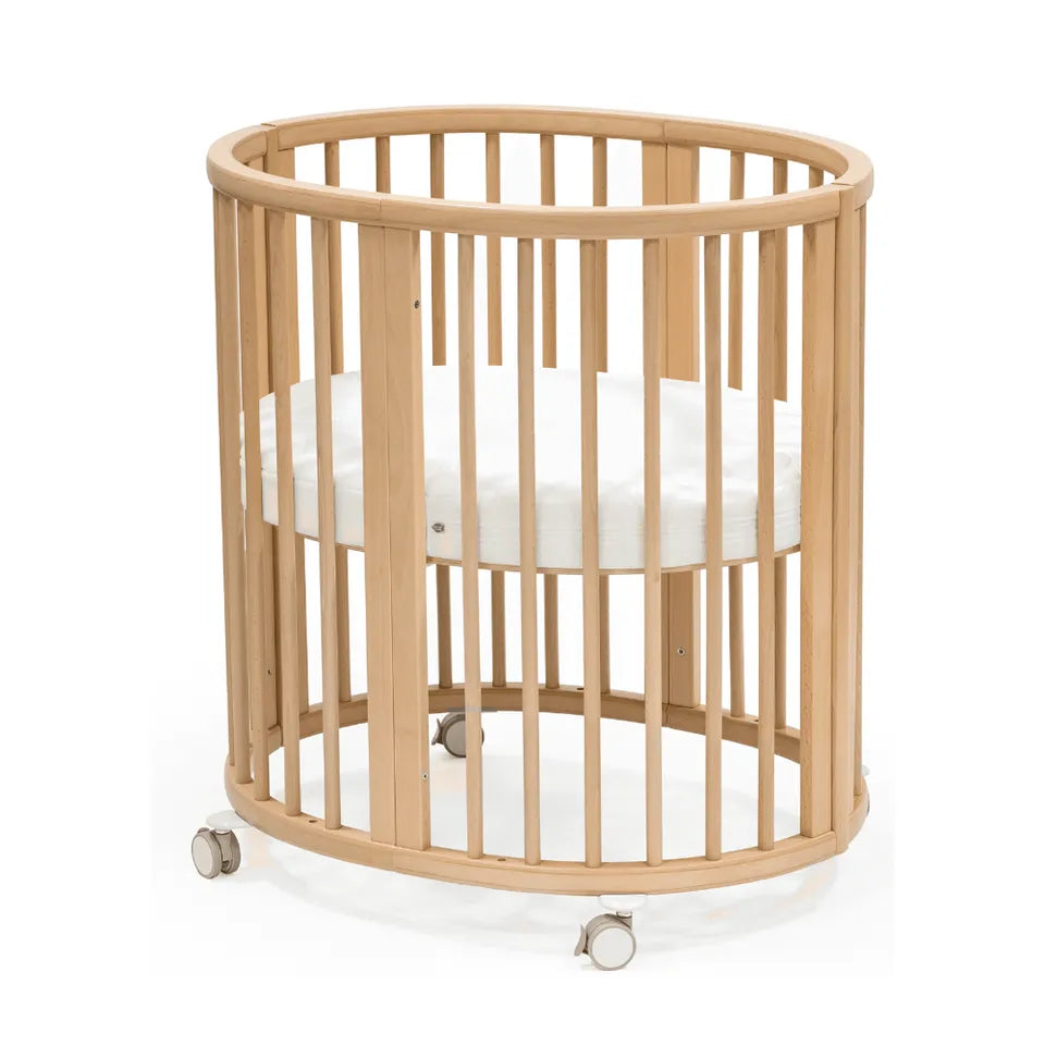 Stokke Sleepi Mini Natural & Mattress & Sheet White Bundle
