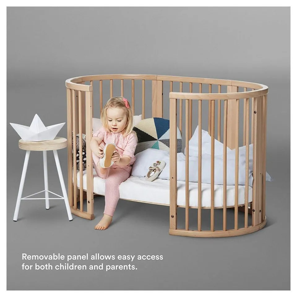 Stokke Sleepi Bed Natural & Mattress & Sheet White Bundle