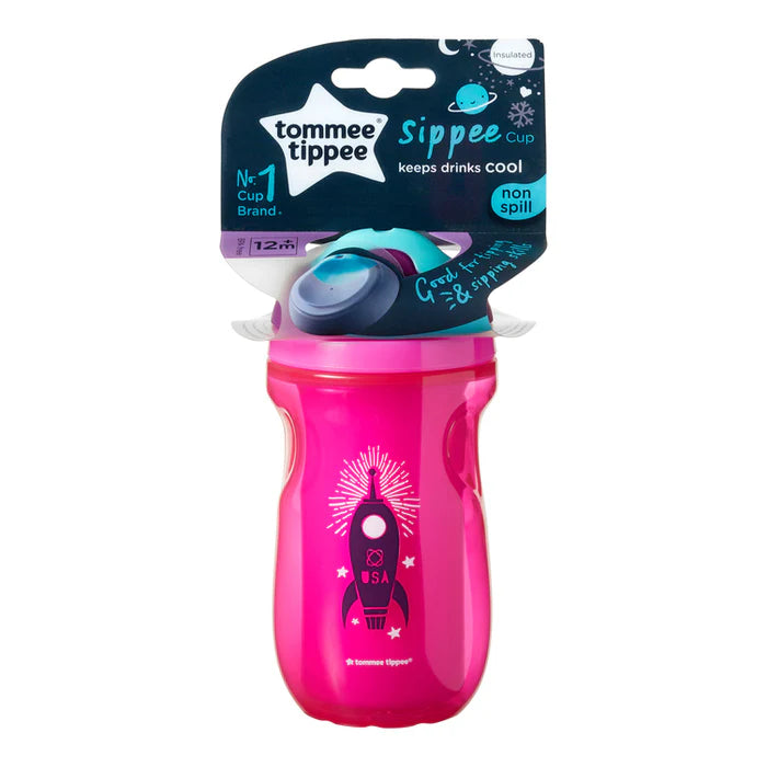 Tommee Tippee Insulated Straw Cup, 260ml Pink/Blue