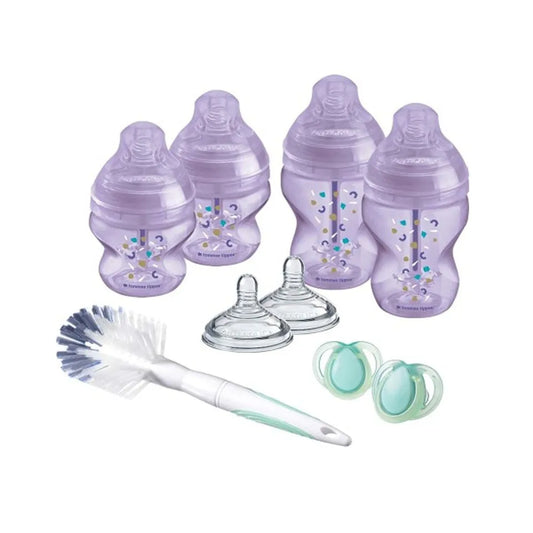 Tommee Tippee Newborn Baby Bottle Starter Kit 9 pcs - Purple