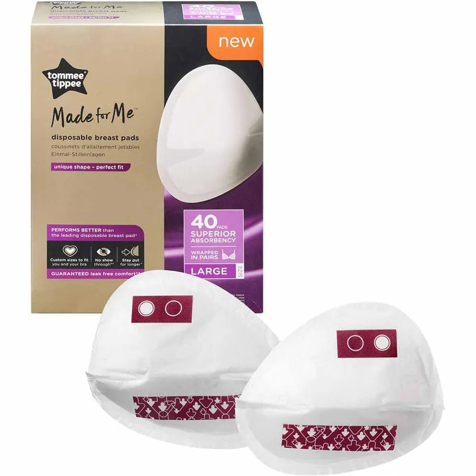 Tommee Tippee Made For Me Disposable Breast Pads 40pcs Wrapped In Pairs