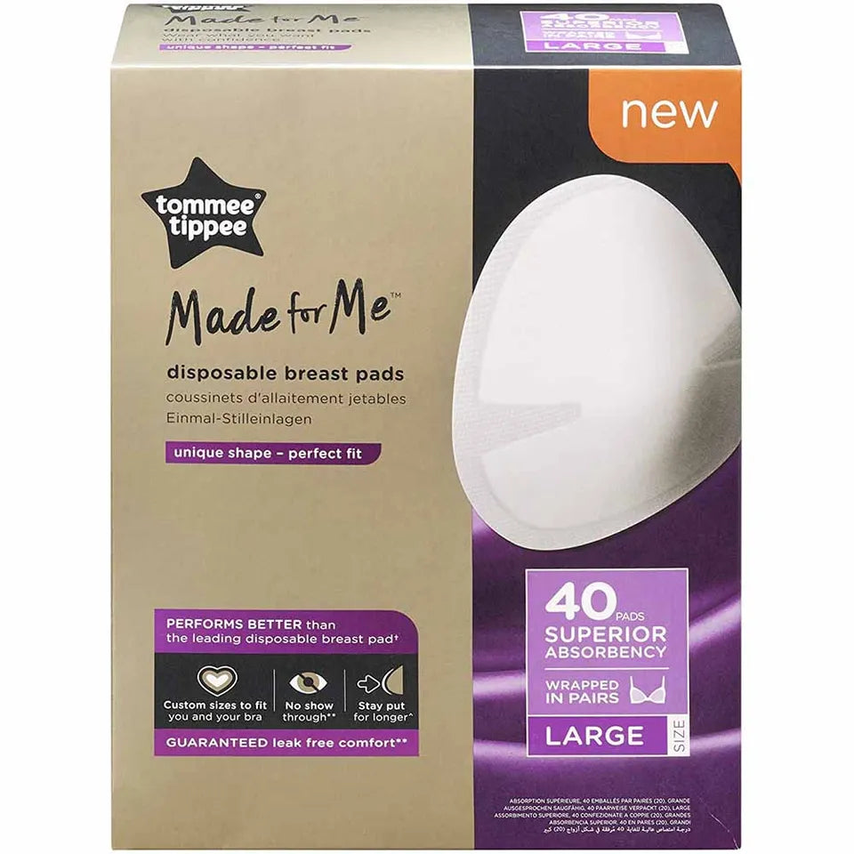 Tommee Tippee Made For Me Disposable Breast Pads 40pcs Wrapped In Pairs