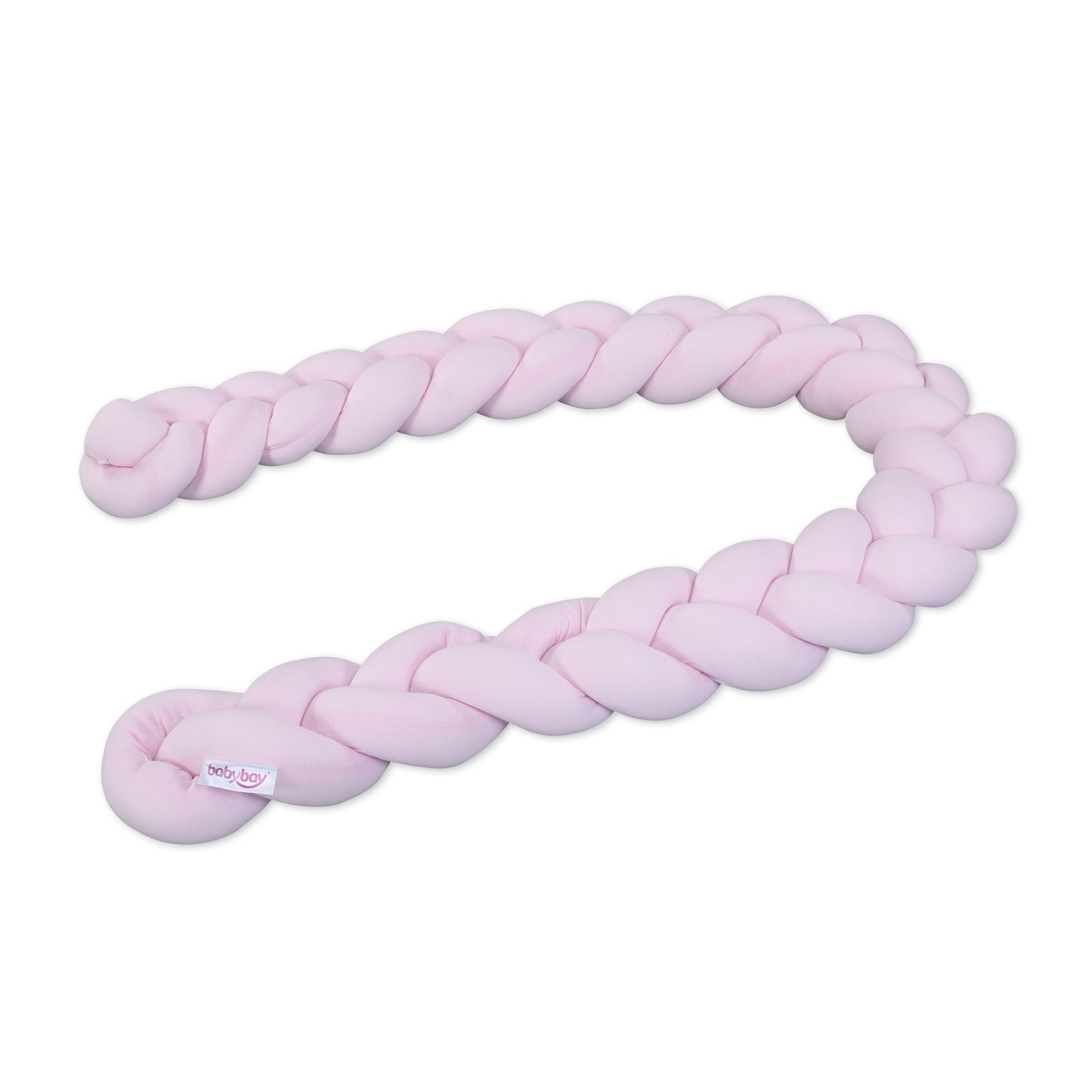 Babybay nest snake jersey braided 200 cm suitable for cots, rosé