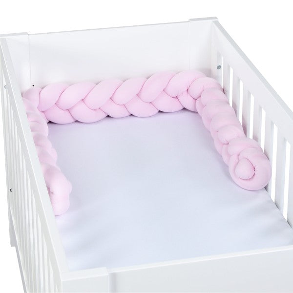Babybay nest snake jersey braided 200 cm suitable for cots, rosé