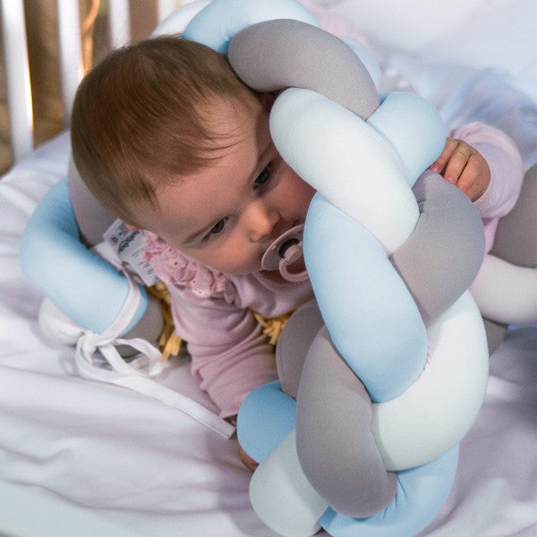 Babybay nest snake jersey braided 200 cm suitable for cots, rosé
