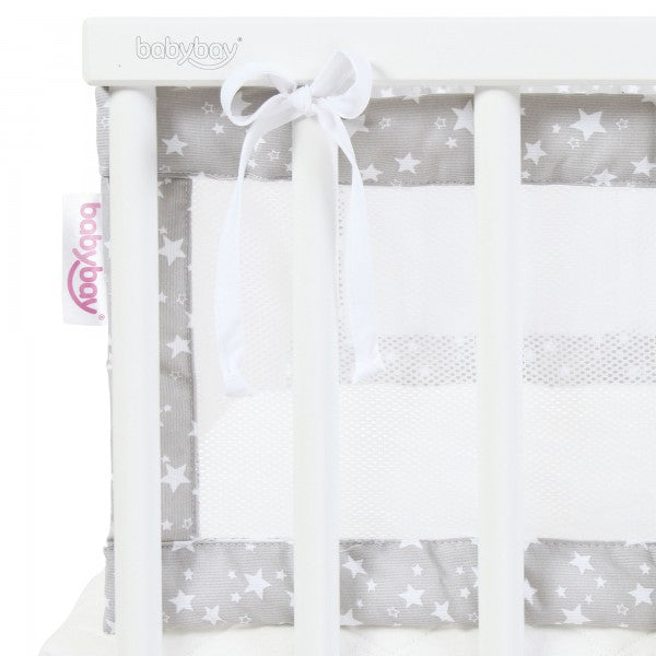 Babybay babynest Mesh-Piqué suitable for model Boxspring XXL, taupe stars white