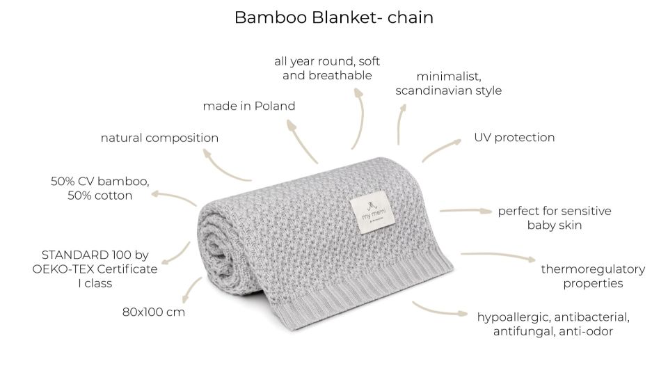 My Memi Bamboo Blanket 80x100 Chain