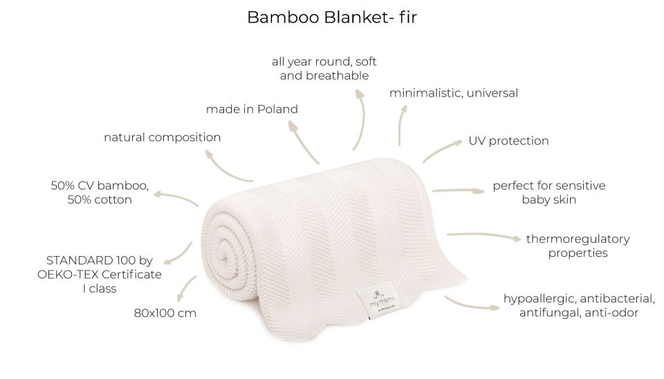 My Memi Bamboo Blanket 80x100 feather