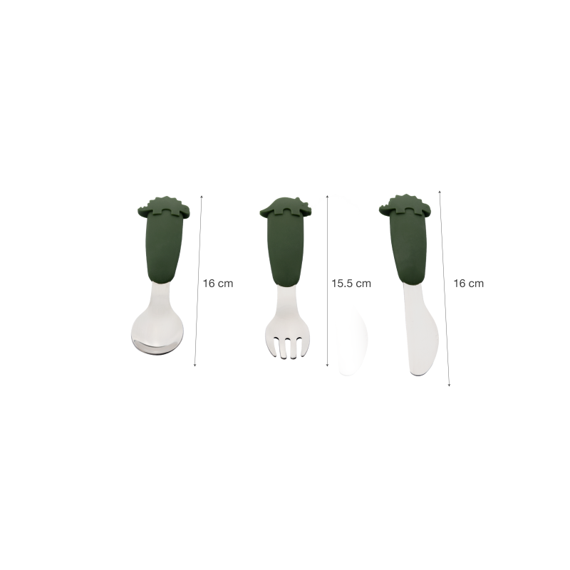 Citron Silicone Cutlery Set