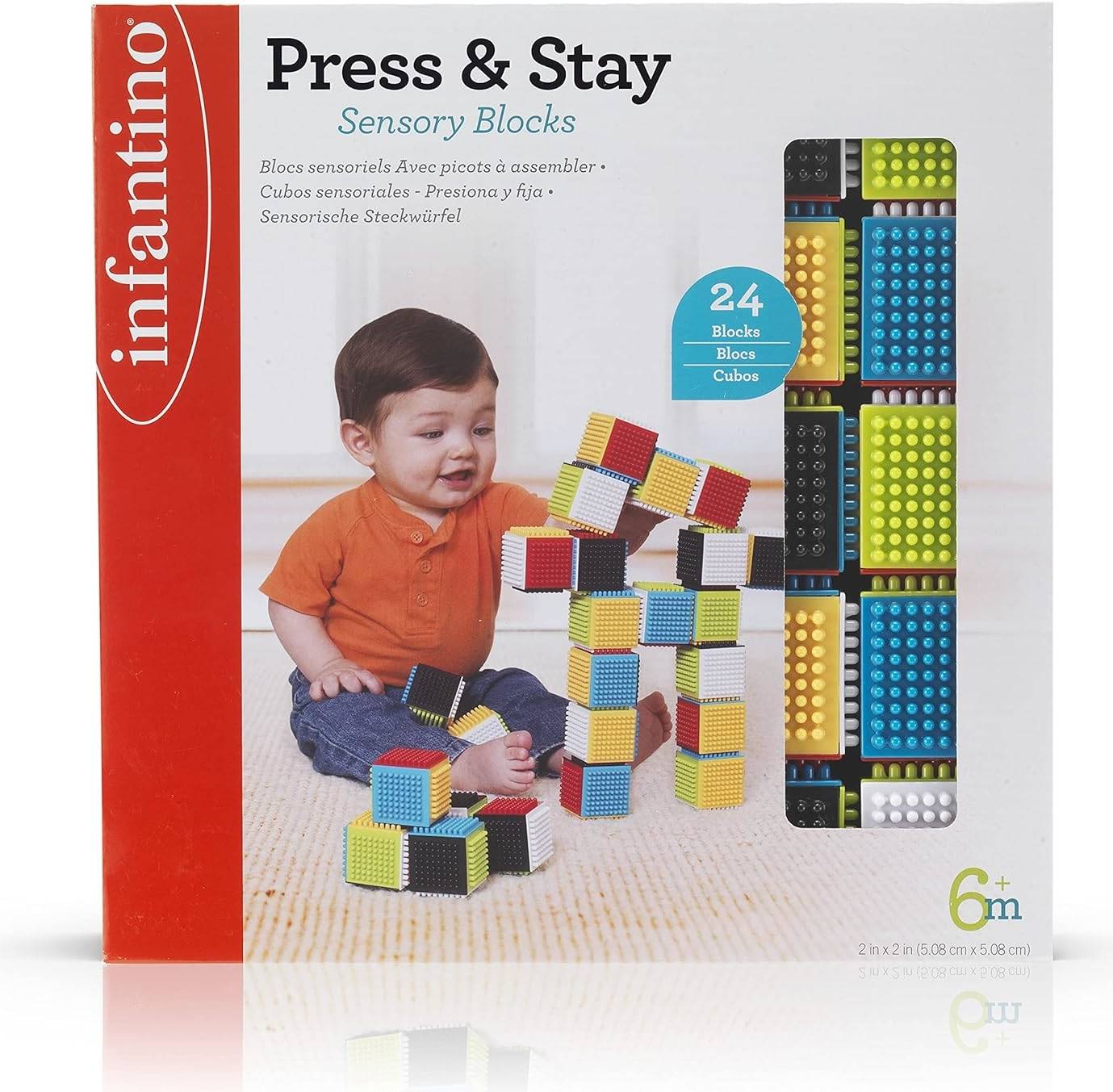 Infantino Press & Stay Sensory Block | 6M+
