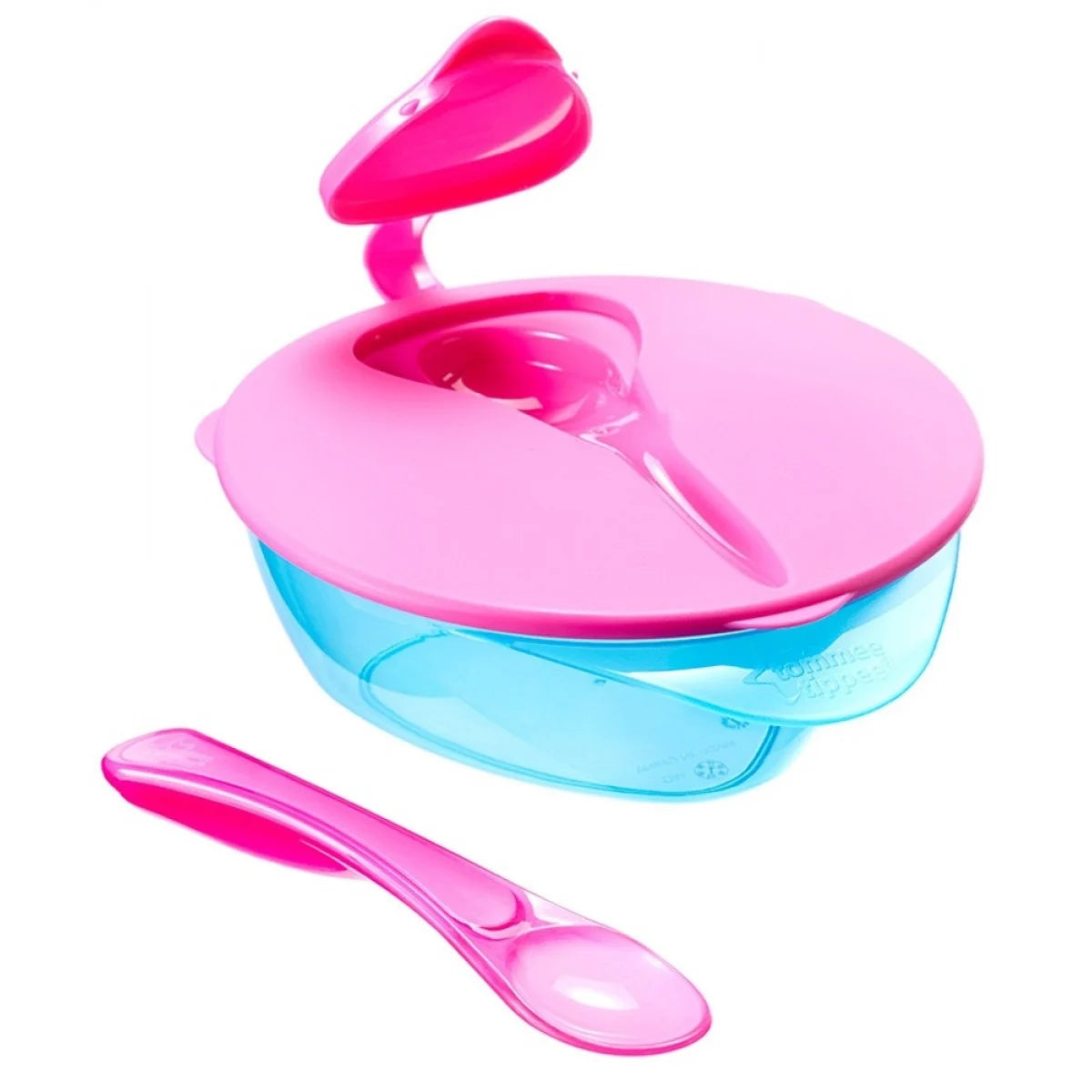 Tommee Tippee Easy Scoop Feeding Bowls With Lid and Spoon Pink / Blue