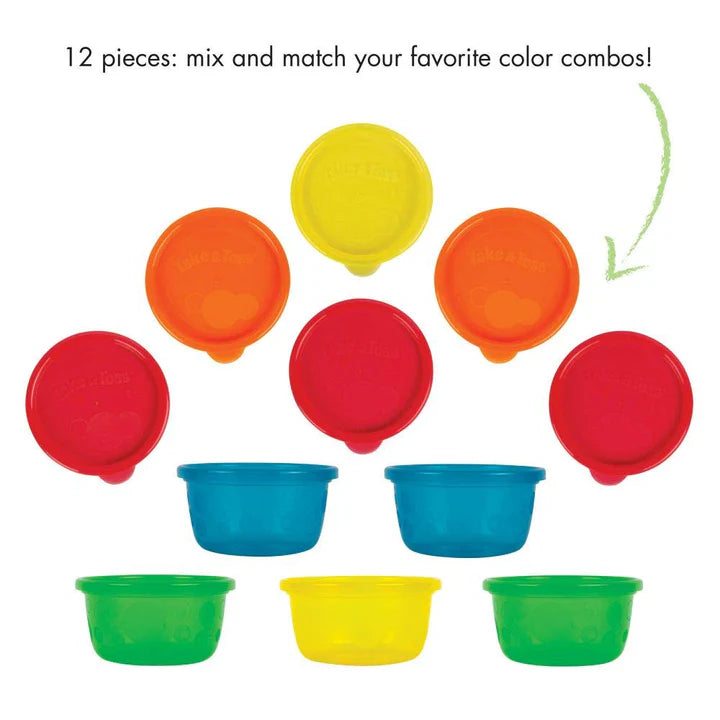 The First Years Take & Toss 4.5Oz Snack Cups With Lids (Pack of 6)