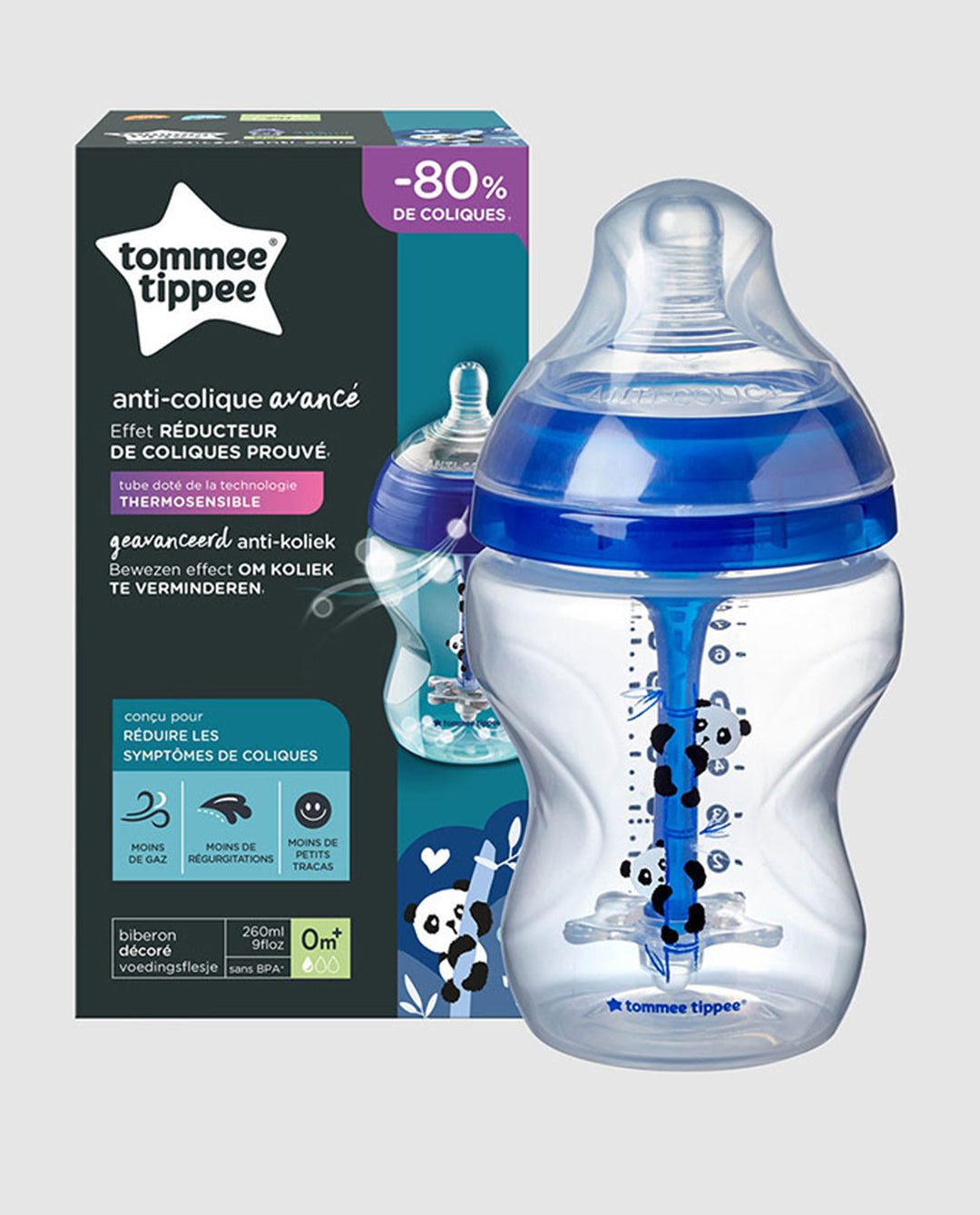 Tommee Tippee Advanced Anti-Colic Feeding Bottle, 260ml x1
