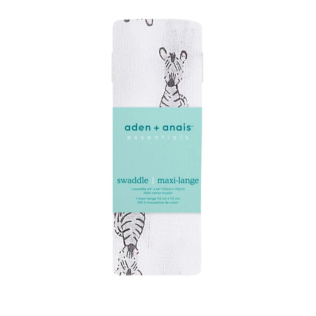 Aden + Anais Aden Large Muslin Swaddle Safari Babes - Zebra
