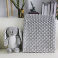 Blanket and Plush Toy Minky Coral Fleece With Cuddle Toy 120x75