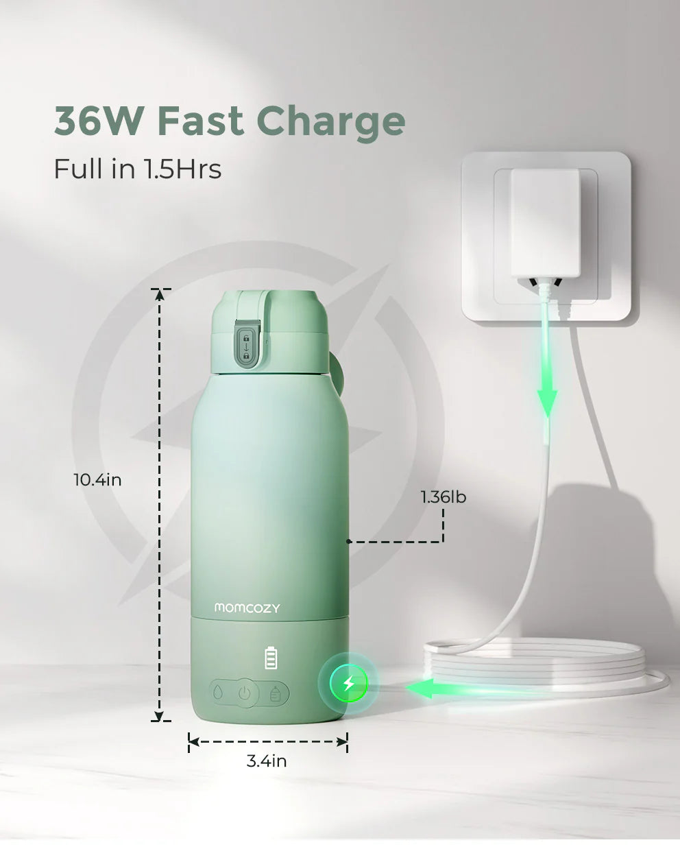 Momcozy Portable Breast Milk & Water Warmer for Travel