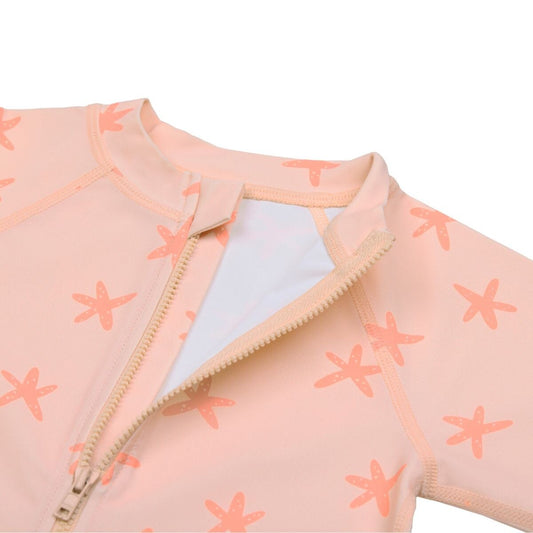 Lassig LSF Short Sleeve Sunsuit Starfish Peach