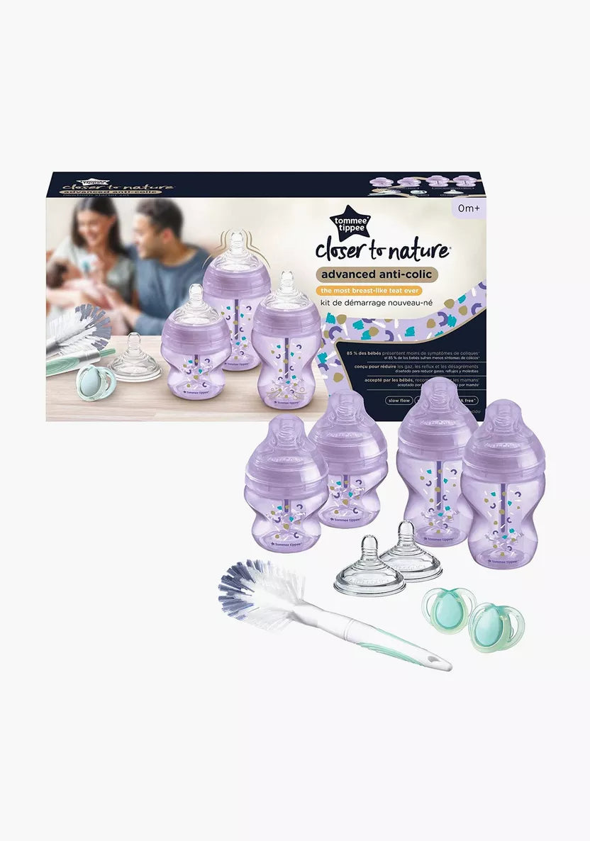 Tommee Tippee Advanced Anti-Colic Starter Bottle Kit - Purple