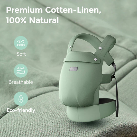 Momcozy PureHug Baby Carrier - Ergonomic Cozy & Lightweight - Linen Sage Green