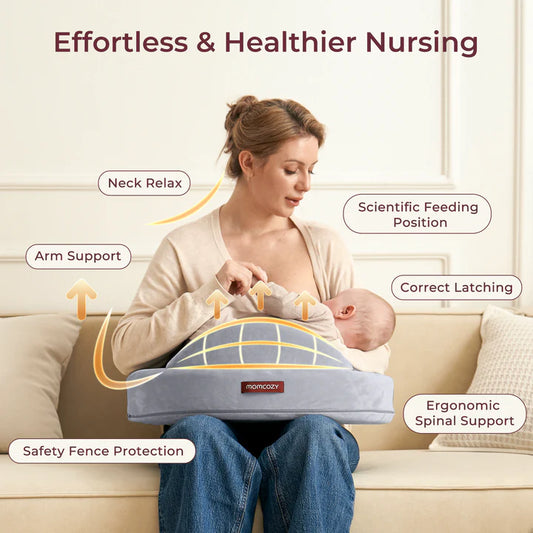 Momcozy Memory Foam Nursing Pillow Grey