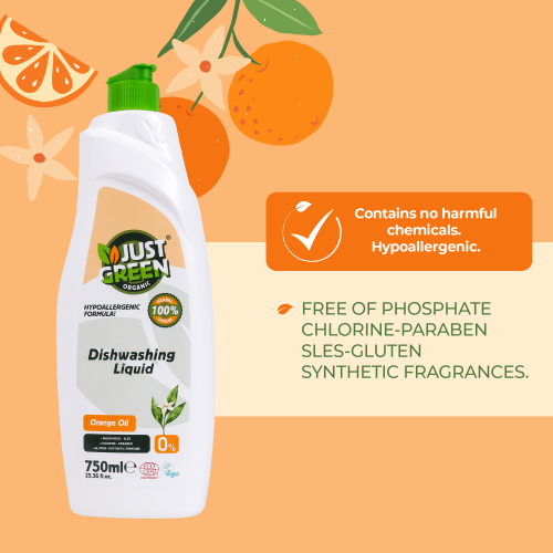Just Green Organic Dishwashing Liquid 750 ML