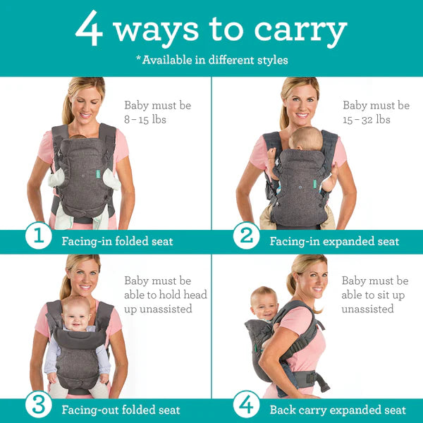 Infantino Flip Advanced 4-In-1 Convertible Carrier - Grey