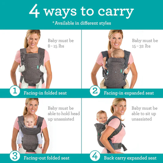 Infantino Flip Advanced 4-In-1 Convertible Carrier - Grey