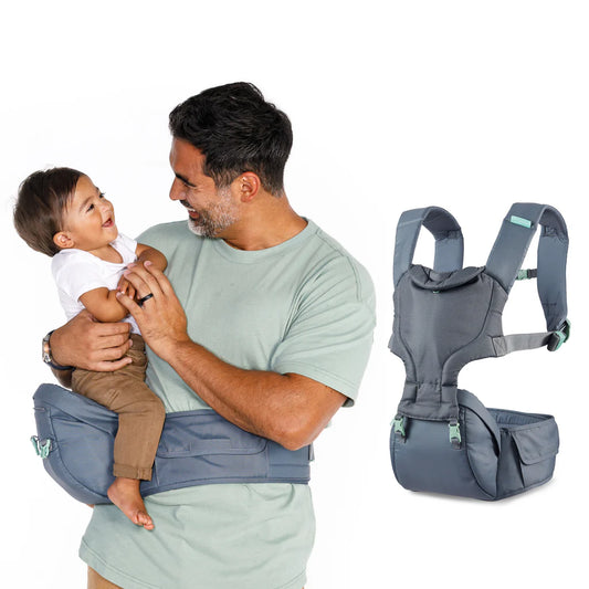 Infantino - Hip Rider Plus 5-in-1 Hip Seat Carrier - Grey